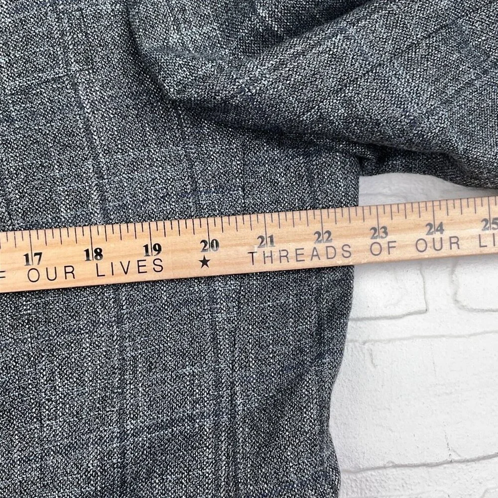 Hart Schaffner Marx Blazer Men 42R Gray Blue Plaid‎ Gold Trumpeter Carlanda USA